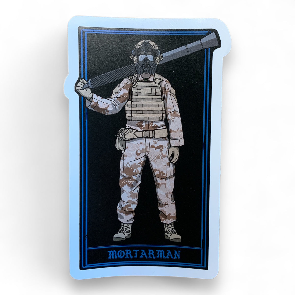 Goons Up Marine Mortarman Desert 81 Sticker BDS Tactical Gear