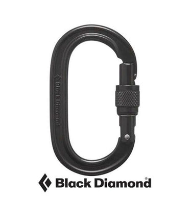 Black Diamond Oval Keylock Screwgate Carabiner Black