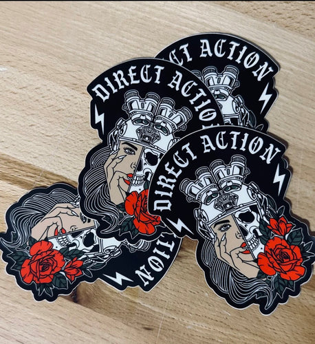 Direct Action Apparel Death Comes Sticker