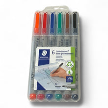 Load image into Gallery viewer, Lumocolor Non Permanent Medium 6 pack Assorted Colors