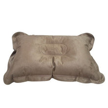 Load image into Gallery viewer, Brown pillow with a bear face design on a white background